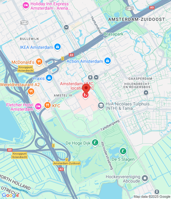 Google maps afbeelding voor Dienstapotheek in AMC