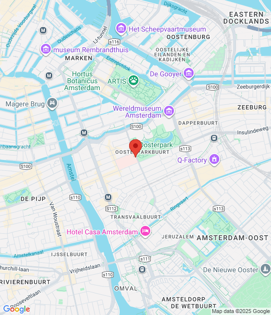 Google maps afbeelding voor Poli-apotheek OLVG Oost (Oosterpark 9)