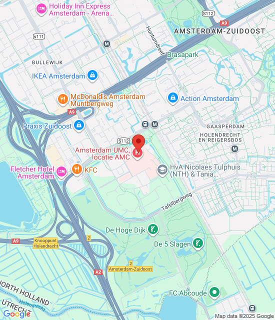 Google maps afbeelding voor Dienstapotheek in AMC