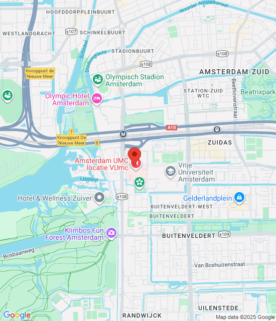 Google maps afbeelding voor Dienstapotheek Zuid in VUmc