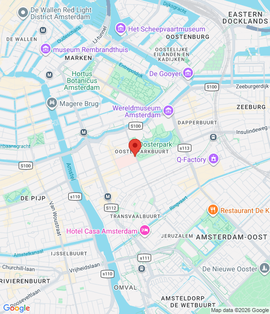 Google maps afbeelding voor Poli-apotheek OLVG Oost (Oosterpark 9)