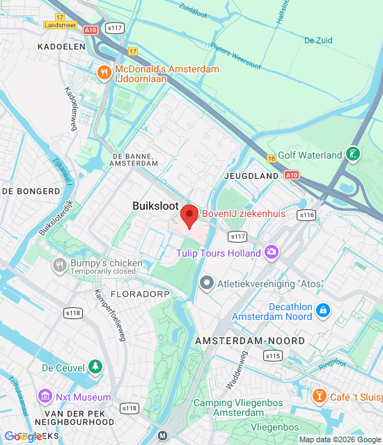 Google maps afbeelding voor Dienstapotheek in BovenIJ Ziekenhuis