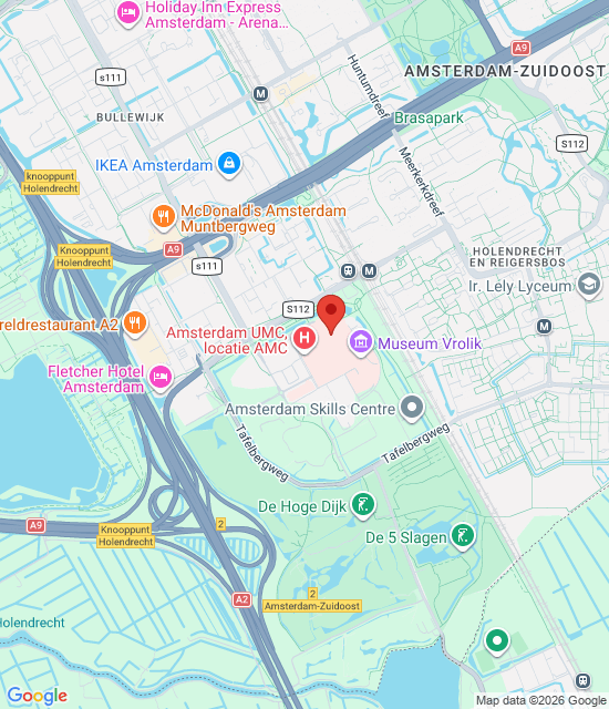 Google maps afbeelding voor Dienstapotheek in AMC